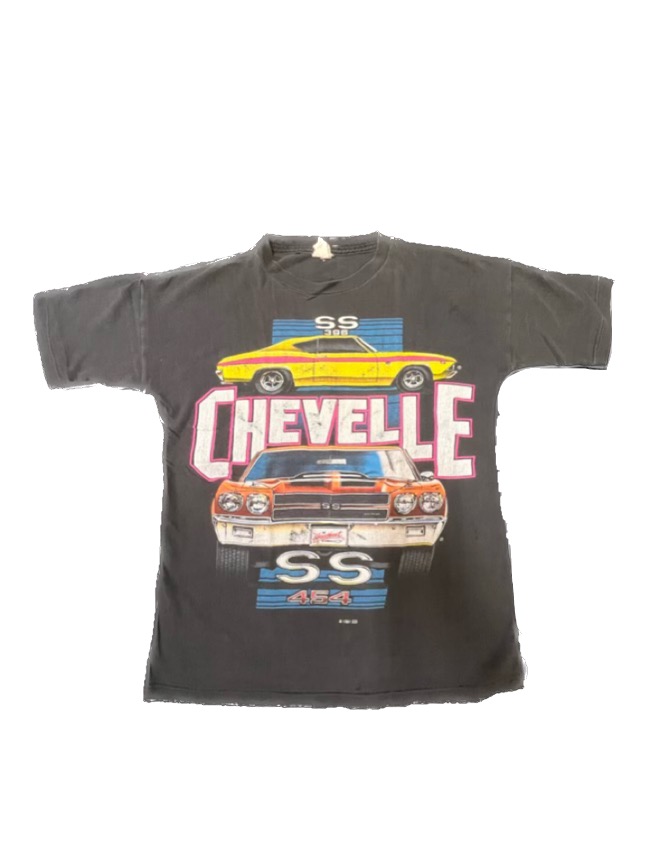 ajito HAPPYEND SSI 90s vintageCarTshirt 古着 黒いこと 半袖 車 アメリカン シングル編み目