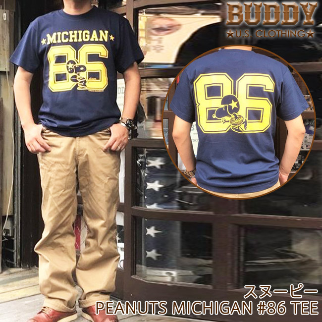 【楽天市場】BUDDY×SNOOPY PEANUTS MICHIGAN #86 別注 Tシャツ バディ スヌーピー 半袖 ピーナツ アメリカン