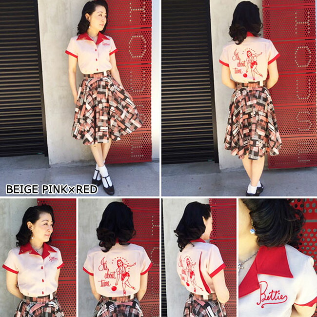 Savoy Clothing It S About Ladies Bowling Shirts 刺繍 ボーリングシャツ サヴォイクロージング シャツ ブラウス バックプリント レディース ロカビリー ファッション ロック 衣装 ライブ サボイクロージング 原宿 レトロ 半袖 ピンナップガール 50 S 半額