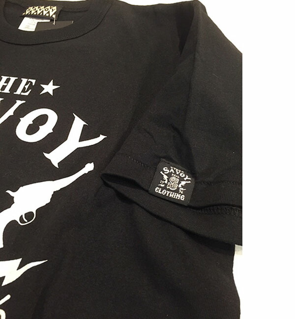 957円 最新な Savoy Clothing Savoy th Logo Binder Neckc Tee 周年 限定記念 アイテム ピストル ロゴ Tシャツ 半袖 ロカビリー ファッション メンズ ホワイト ブラック 黒 ロック 原宿 ヴィンテージ ビンテージ アメリカン 50 S 50年代 オールディーズ