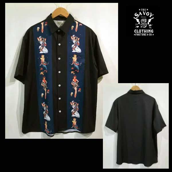 SAVOY CLOTHING シャツ SAVOY CLOTHING Geometric Switch S/S Lounge Shirts 半袖