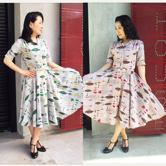 Web限定 楽天市場 Savoy Clothing Fish Patern Audrey Dress サヴォイクロージング フィッシュ パターン オードリー サーキュラー ワンピース ドレス ロカビリー ファッション オードリーヘップバーン クラシック ビンテージ クラシカル 原宿 サボイクロージング