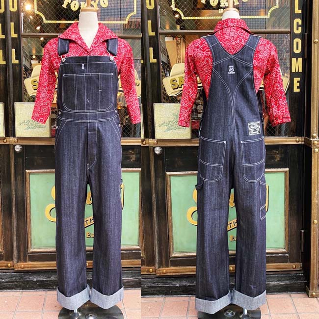 Savoy Clothing 10oz Denim Overall デニム オーバーオール レディース サロペット インディゴ パンツ サヴォイクロージング ロカビリー ファッション 原宿 ベージュ 50 S サボイクロージング 衣装 オールインワン Svy Oa012 完売