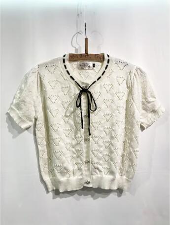 savoyclothing　Heart Pointel Knitting　Cardigan　savoy　vigorousjivelondon　knitcardigan　ニットカーディガン pinupgirl ハ ート型　pointerknitting　ポインテル編み　heart　サボイ