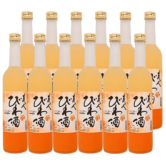 すりおろし美人びわ酒(8゜)　500ml　12本セット【送料無料 一部地域を除く】｜名入ラベル彫刻老舗 うらかわ酒店