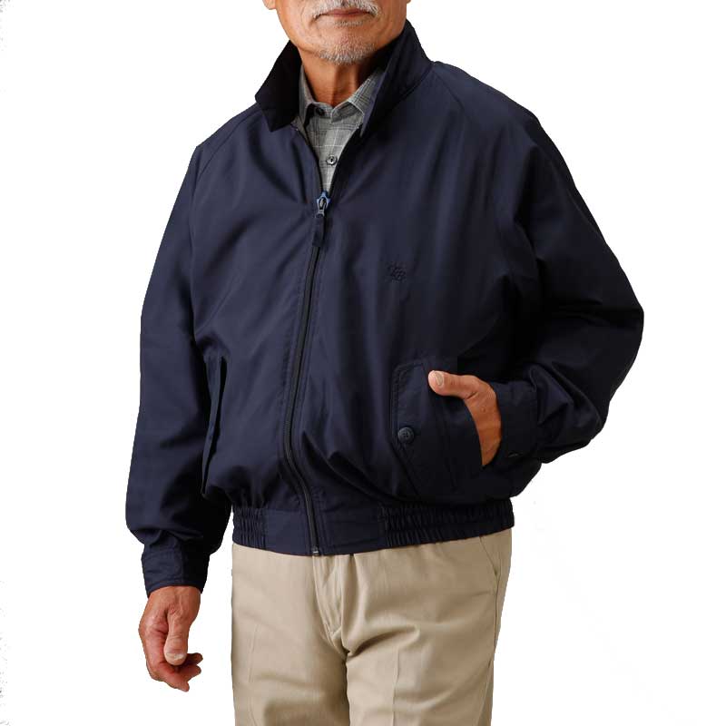 トロイブロス スイング トップ ブルゾン(敬老の日 シニア向け 服 衣料 介護用品 老人 高齢者 お年寄り 大きいサイズ シニア 60代 70代 80代 男性 紳士 メンズ 高齢者服 ギフト 刺しゅう)(トップス)  取寄せ
