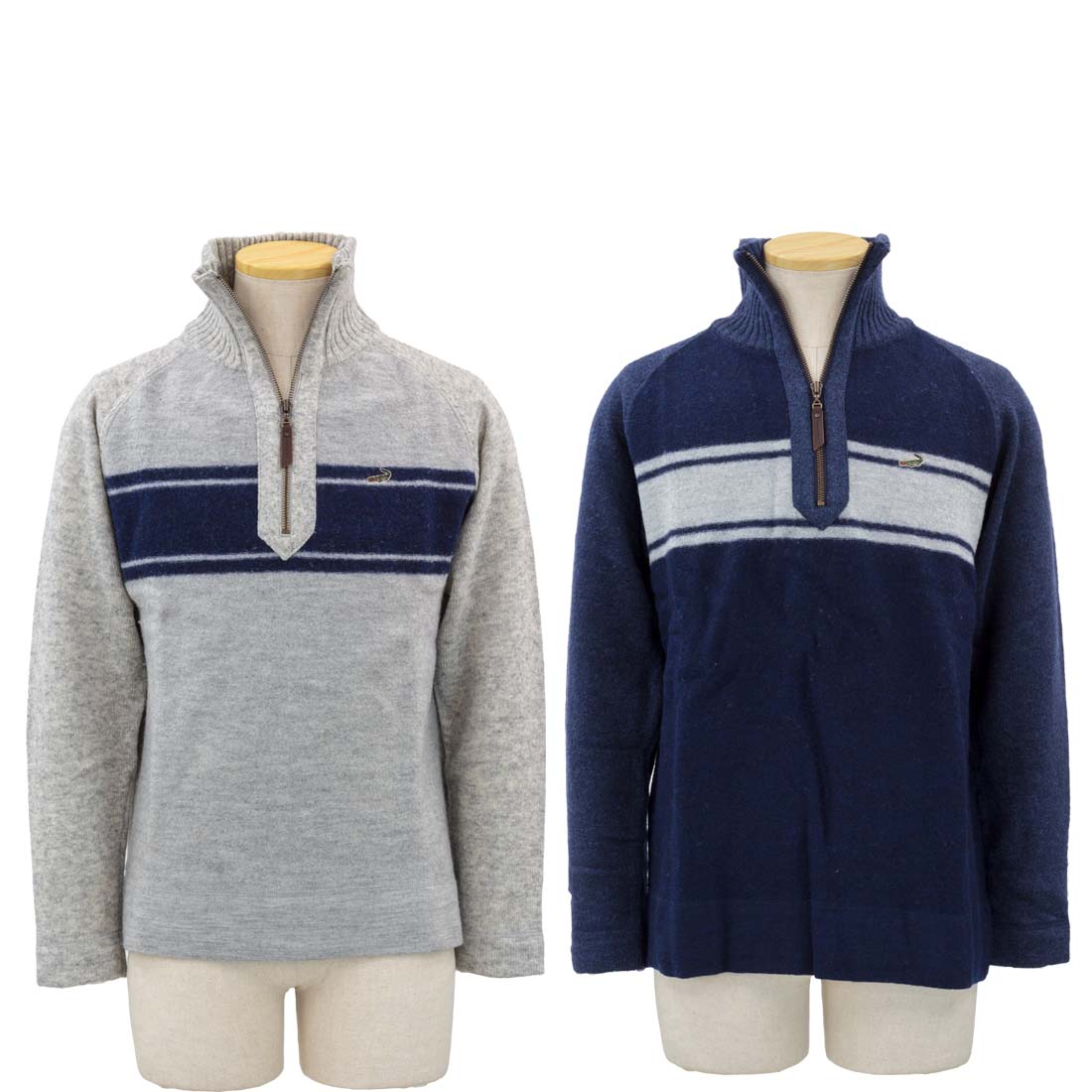 Ferragamo カシミア30%ウール70%ジップアップセーター　X Lサイズ Ferragamo カシミア30%ウール70%ジップアップセーター X Lサイズ