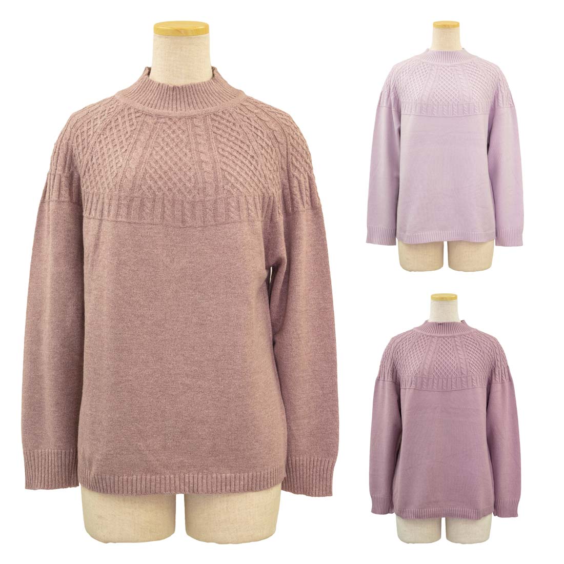 楽天市場】ニット セーター クルーネック レディース 日本製 ウール混