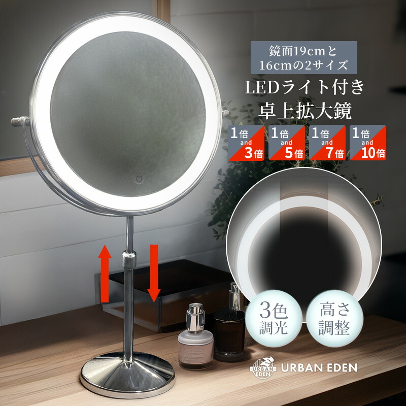【半額以下】真実の鏡　Luxe LEDライト付き両面ミラー luxer2.jpg