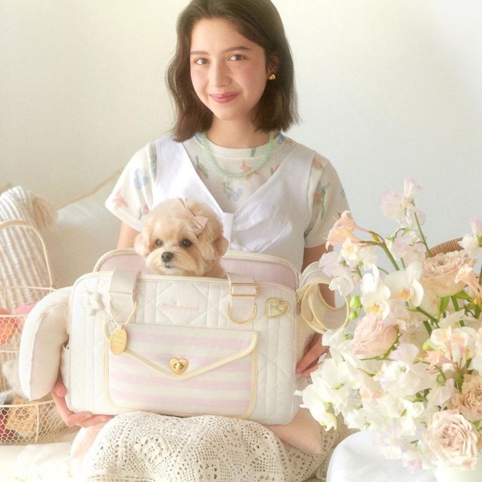 ※予約販売【seoru】Haus ballon bag（Pink）｜犬用バッグ バッグ スリング 犬用バッグ スリングバッグ ドッグバッグ キャリーバッグ 軽量 軽い 犬用品 ドッググッズ｜URBAN DOG TOKYO 店