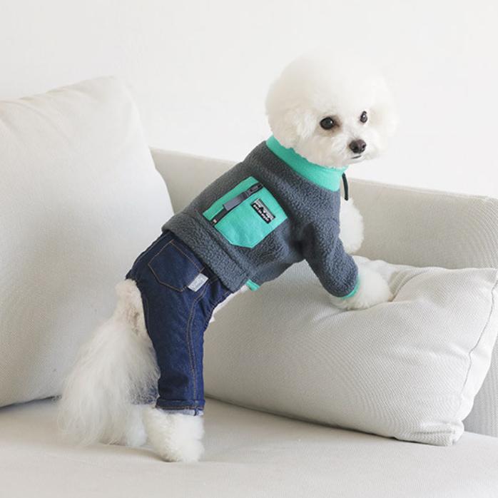 【楽天市場】即納【W】アウトドアフリースオールインワン（チャコール） 韓国 ブランド かわいい おしゃれ プレゼント 小型犬 NEW 秋 冬