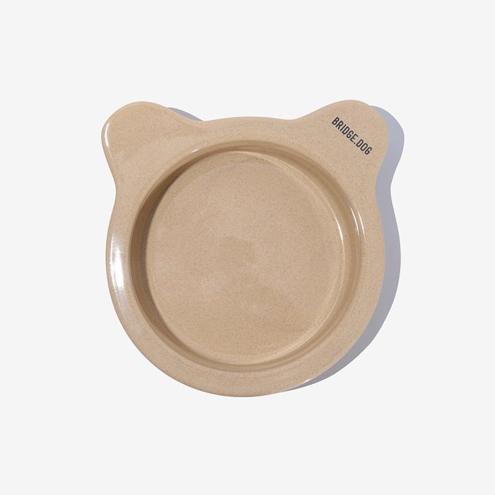 即納【BRIDGE.DOG】BASIC BEAR BOWL（GRANOLA）艶あり 韓国 犬用品 ドッググッズ フードウェア 犬お皿 フードボウル 餌皿 水飲み 給水器 餌