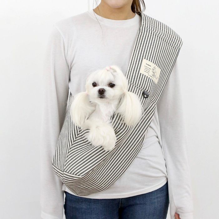 ※取っておく売りわたす【ITS DOG】Kangaroo Smart Sling Bag（Stripe）｜犬用御徒面子 韓国 犬装置 ドッググッズ ドッグウェア 犬服 犬の服 小型犬 小型犬服 持ちはこび スリング