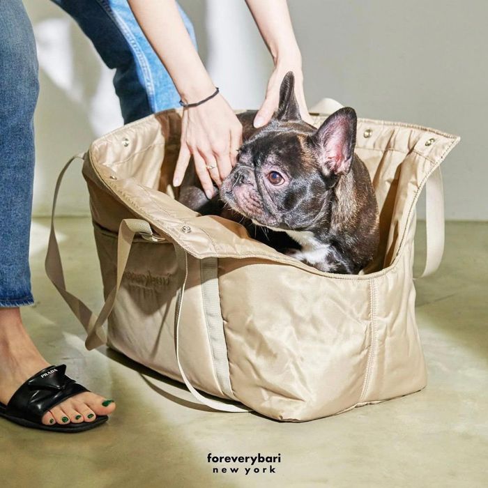 ※予約販売【foreverybari】New York Bag（Beige） バッグ スリング 犬用バッグ ドッグバッグ 犬のバッグ キャリーバッグ スリングバッグ 軽量 軽い 犬用品