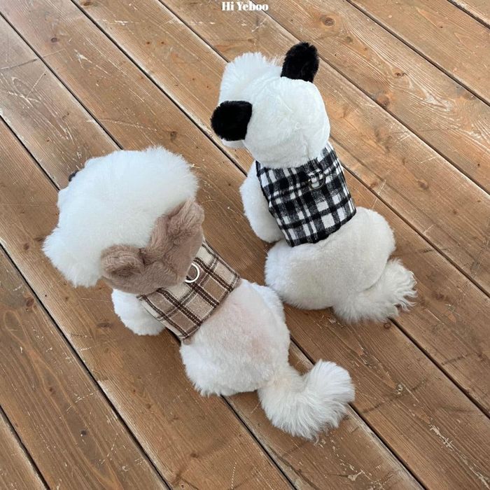 ※予約販売【Hi Yeboo】Teddy Harness（Panda / Teddy） 犬用品 ドッググッズ ドッグウェア 犬服 犬の服 小型犬 小型犬服 ハーネス 韓国 秋