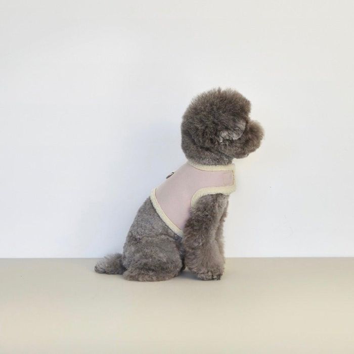 即納【small stuff】SHEARING WALK JACKET（PALE PINK） 韓国 ブランド かわいい おしゃれ プレゼント 小型犬 ハーネス リード 散歩グッズ NEW 春 夏 秋 冬 軽量 犬｜URBAN DOG TOKYO 店
