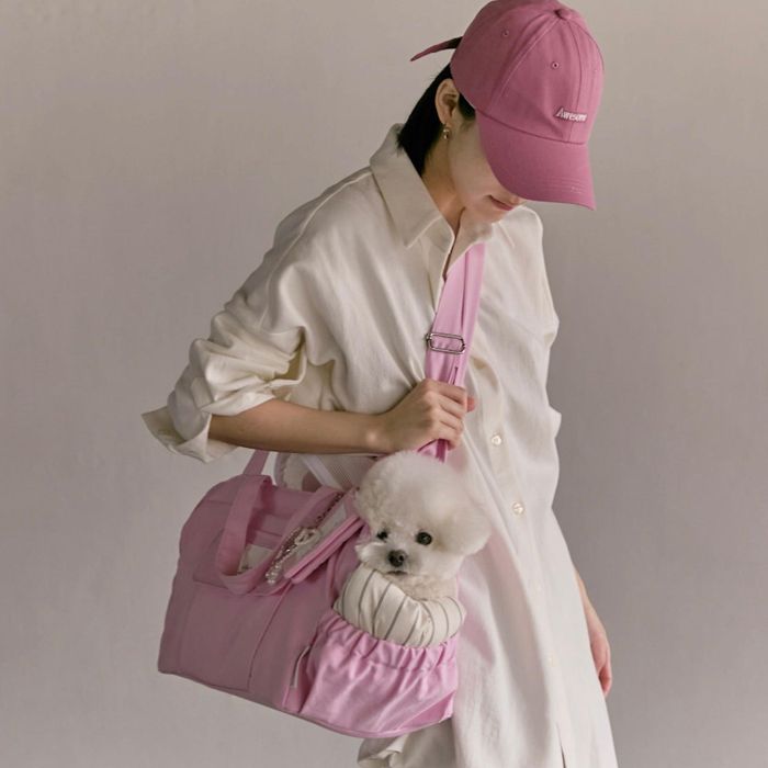 ※取っておく売りわたす【a tous moments】Partir bag - Blush Pink（Cushion + Shoulder Pad Set） 御徒面子 スリング 犬用御徒面子 スリングバッグ ドッグバッグ キャリーバッグ 軽さ 他愛も無い 犬装置 ドッググッズ