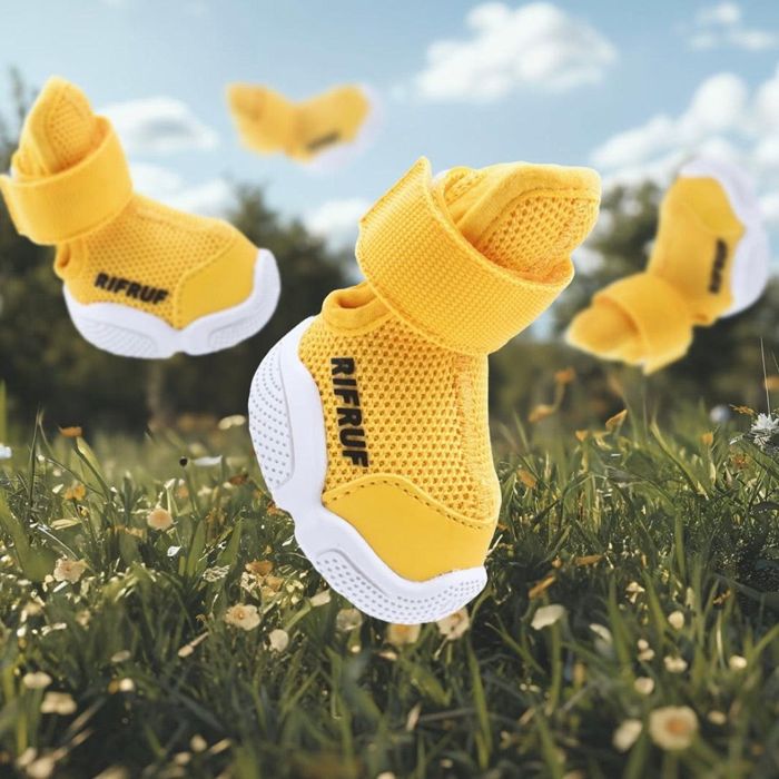 即納【RIFRUF】SNEAKERS CAESAR 1（Daffodil） 犬設備  ドッググッズ  犬用靴  スニーカー  脱げない  雨  亜米利加  犬用スニーカー  ドッグシューズ  大型犬