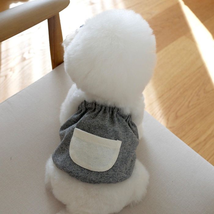 ※取っておく売りわたす【near by us】Muffin Knit Top（Melange Gray） 犬服  ドッグウェア  犬の服  小型犬  小型犬服  犬備品  ドッググッズ  韓国  春  春服