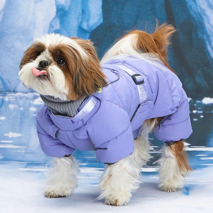 ※取っておく売りわたす【munikund】Thermal Up Padding Air 2 Overall -（Berry Blue） 犬服 ドッグウェア 大型犬服 中型犬服 小型犬服 春服 夏服 秋服 冬服 通気性