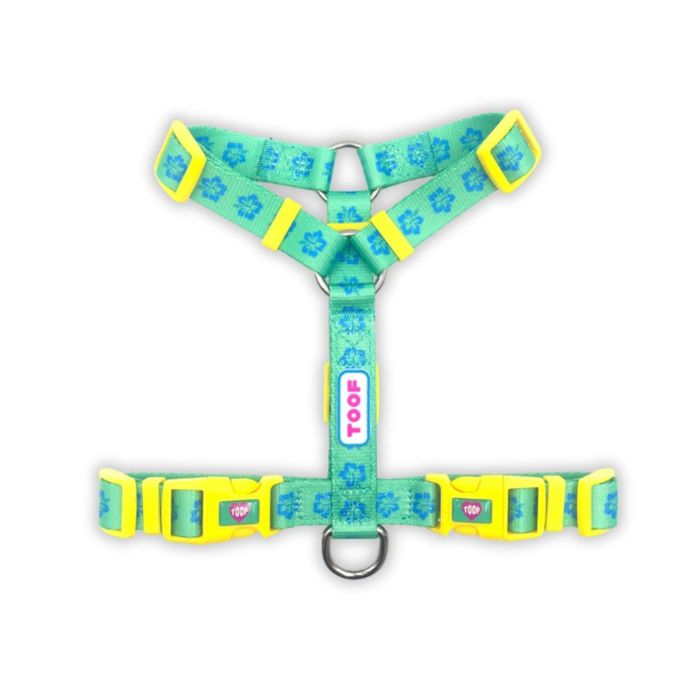 即納【TOOF】Green Hawaiian H Harness アメリカ 韓国 犬用品 ドッググッズ ハーネス ドッグハーネス 犬ハーネス 犬用ハーネス リード 犬用リード 犬リード