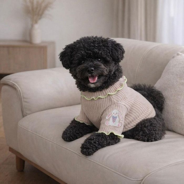 ※予約販売【OOPS! MY DOG】My Teddy Knit T（Beige） 犬服 ドッグウェア 犬の服 大型犬 大型犬服 犬用品 ドッググッズ Tシャツ スリーブレス 春