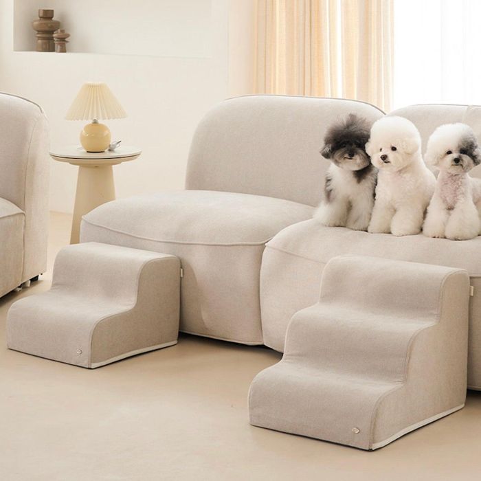 ※予約販売【Chiot】Premium Zero Step（Beige） Chiot Premium Zero Step Beige 犬用品 ドッググッズ ステップ ドッグステップ 犬用ステップ 犬用階段 ペット用階段