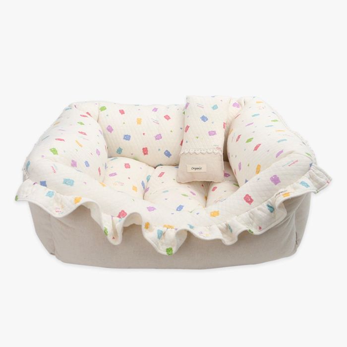 ※取って置く売りわたす【ITS DOG】Organic Detachable Bed（Jelly Bear） ITS DOG  Organic Detachable Bed  Jelly Bear  韓国  犬装置  ドッググッズ  ドッグベッド  犬用寝台  犬用座布団  ドッグクッション