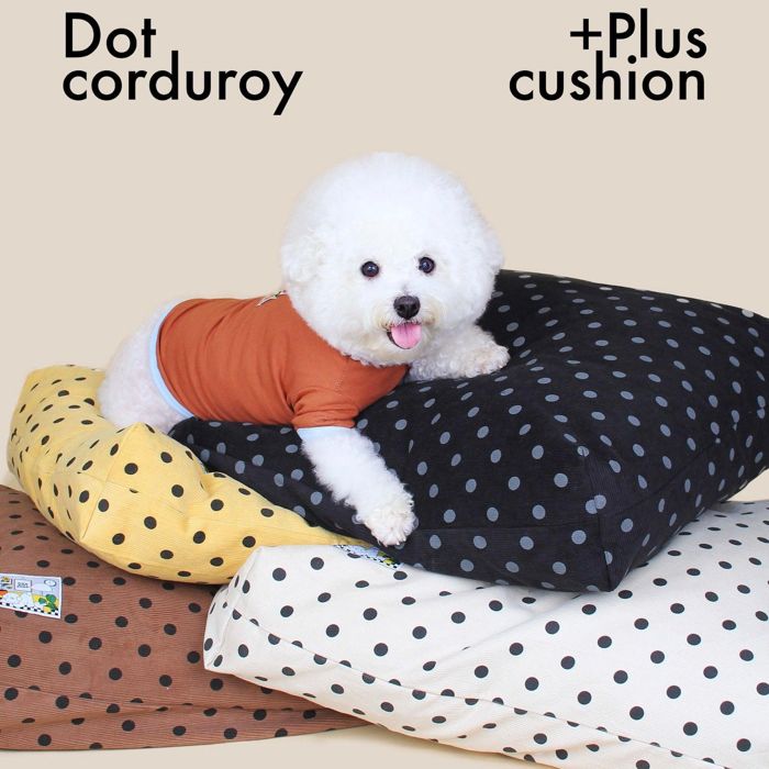 ※取って置く売りわたす【CRR】Dot Corduroy Plus Cushion（4color） 韓国 犬装置 ドッググッズ ドッグクッション 犬座布団 犬用座布団 愛玩動物座布団 座布団 寝床 犬寝台