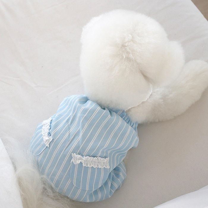 即納【near by us】chouchou romper（sky blue）