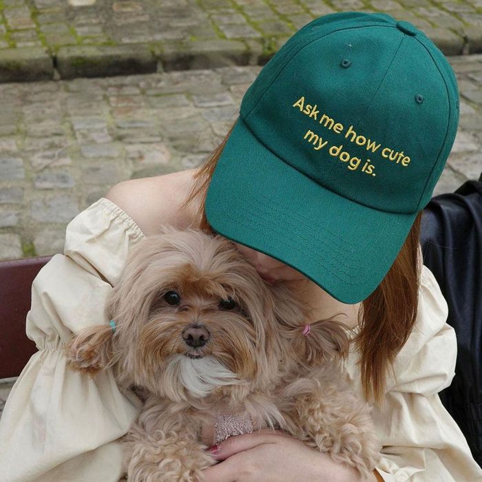 ※予約販売【noonoosoom】Ball cap for adult(Green) 韓国 犬用品 ドッググッズ ドッグウェア 犬服 犬の服 小型犬 小型犬服 春 春服