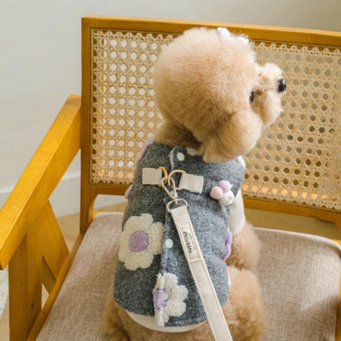 即納【Pets&Me】フラワーホンホンリハーシフルフリースヘストハーネス 犬用品 ドッググッズ ドッグウェア 犬服 犬の服 小型犬 小型犬服 ハーネス 冬 冬服