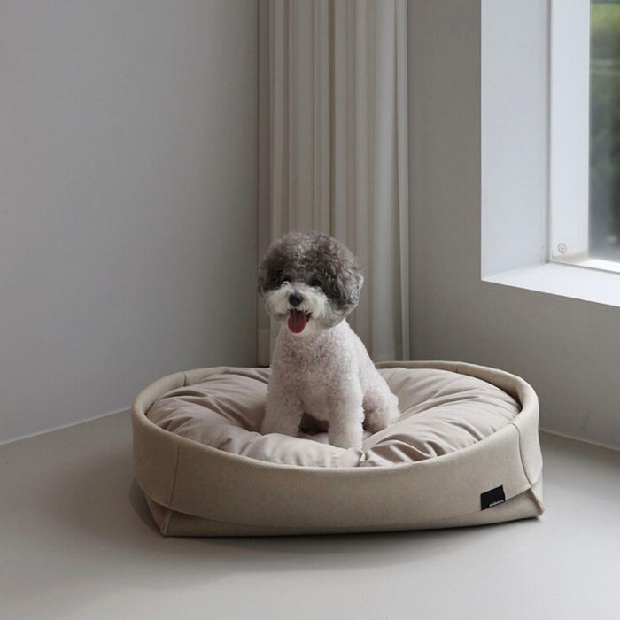即納【andantte】Felt Oval Bed 730 韓国 犬装置 ドッググッズ ドッグベッド 犬用寝台 犬用住み家 犬おうち 犬用座布団 ドッグクッション 犬座布団