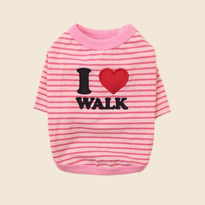 ※予約販売【CRR】Everyday I Love Walk Top（Pink） 韓国 犬用品 ドッググッズ Tシャツ スリーブレス ドッグウェア 犬服 犬の服 小型犬 小型犬服