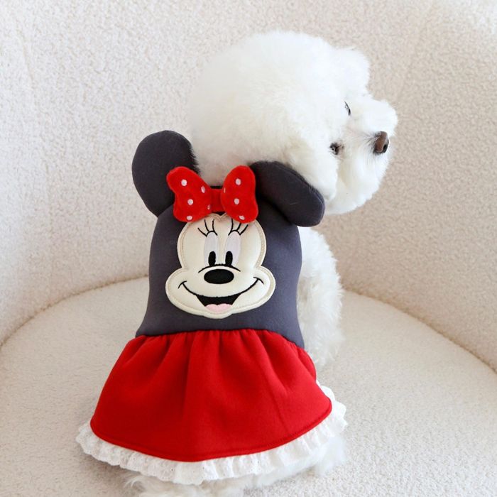 即納【ITS DOG】Disney Minnie Melon One Piece 犬服 ドッグウェア 犬の服 ワンピース ドレス 韓国 犬用品 ドッググッズ 小型犬 小型犬服