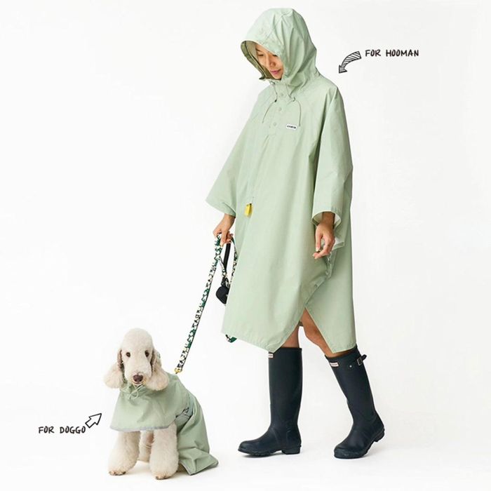 ※予約販売【iCANDOR】ADVENTURE RAINCOAT EARTH PANCHO 犬用品 ドッググッズ レインコート 散歩グッズ 散歩用品 ポンチョ お揃い おそろい 韓国 小型犬