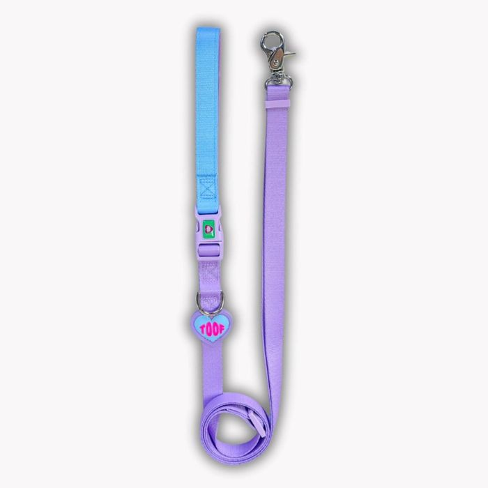 即納【TOOF】HEART LOGO BUCKEL LEASH（BLUE/PURPLE） 犬用品 ドッググッズ リード 犬用リード 犬のリード 散歩リード ハーネス 犬用ハーネス 犬のハーネス 韓国