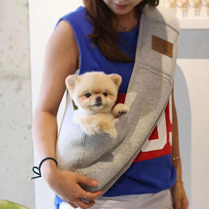 ※予約販売【ITS DOG】Kangaroo Sling Bag(Light gray)|犬用バッグ 犬用品 ドッググッズ バッグ スリング ドッグスリング 犬用バッグ スリングバッグ 犬用スリング ドッグバッグ キャリーバッグ|URBAN DOG TOKYO 店