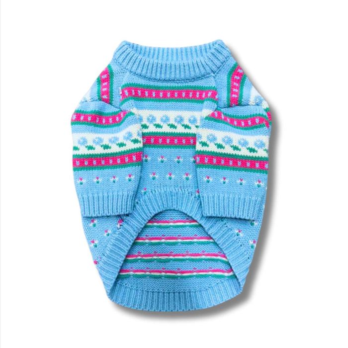 ※取っておく売りわたす【TOOF】TOOF VINTAGE SWEATER（BLUE） 犬服  ドッグウェア  犬の服  小型犬  小型犬服  犬備品  ドッググッズ  韓国  春服  夏服  秋服