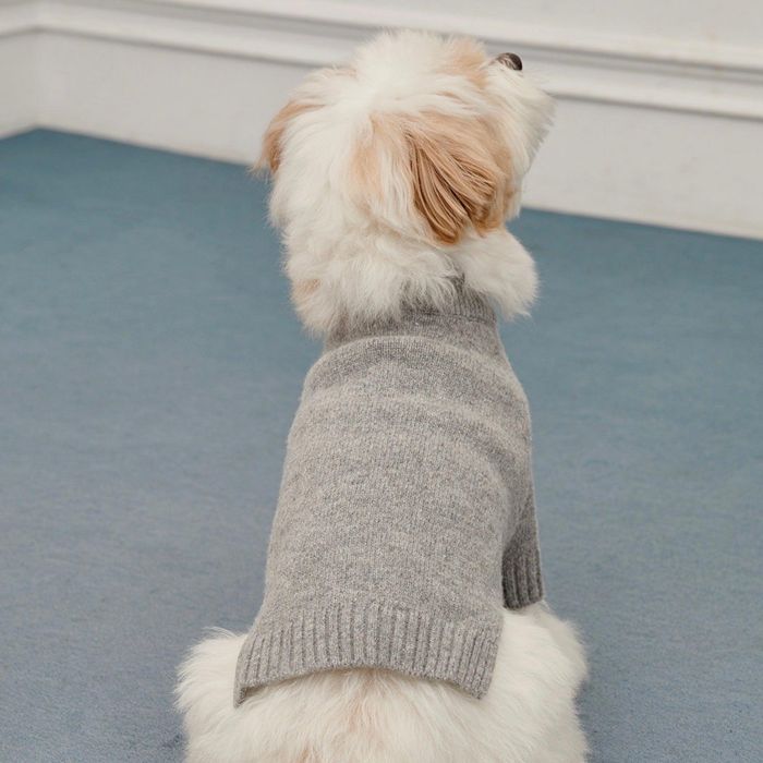即納【small stuff】TONE ON TONE LAMBSWOOL SWEATER（GRAY） 韓国 ブランド名 愛くるしげ 今めかしい 差し上げ物 小型犬 NEW 春 夏 秋 冬