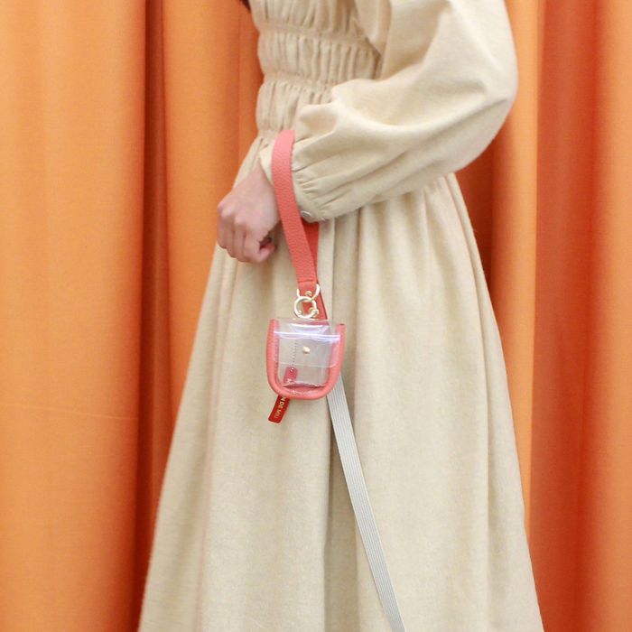 ※予約販売【maison de miu】Picnic Bag Mini（coral） 韓国 ブランド かわいい おしゃれ プレゼント 小型犬 バッグ リード マナー用品 タオル NEW ホルダー