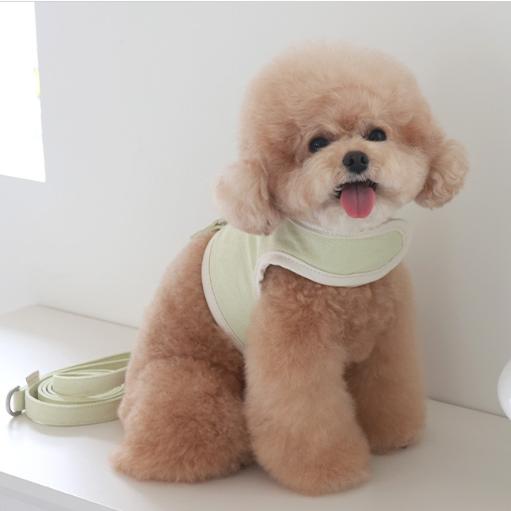 即納【near by us】All day walk harness（Melon） 犬用品 ドッググッズ ハーネス 犬のハーネス 犬用ハーネス ドッグハーネス リード 犬のリード 犬用リード 散歩リード