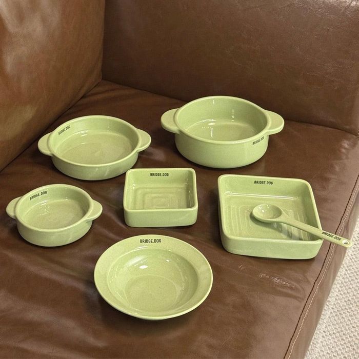 即納【BRIDGE.DOG】MATCHA SERIES 韓国 犬備品 ドッググッズ ボンネットお召しもの 犬お皿 ボンネットどんぶり鉢 餌皿 水呑み 水器 食器