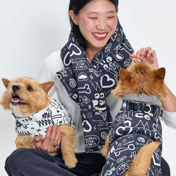 ※予約販売【munikund】munikund × INAPSQUARE Thermal Up Air Neck Warmer（2 Colors） 犬用品 ドッググッズ ドッグウェア 犬服 犬の服 小型犬 小型犬服 冬 冬服 防寒