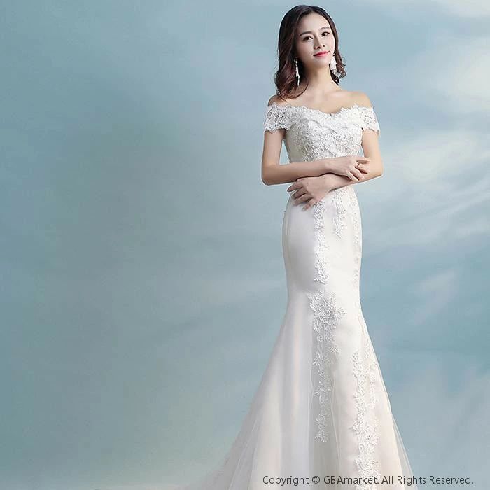 マーメイドドレス ウェディングドレス ロングドレス 花嫁 ウエディングドレス 結婚式 マーメイドライン パーティードレス オフショルダー 前撮り ビーズ ブライダル 大きいサイズ 小きいサイズ 二次会 発表会 上品 エレガント オフホワイトwedding dress