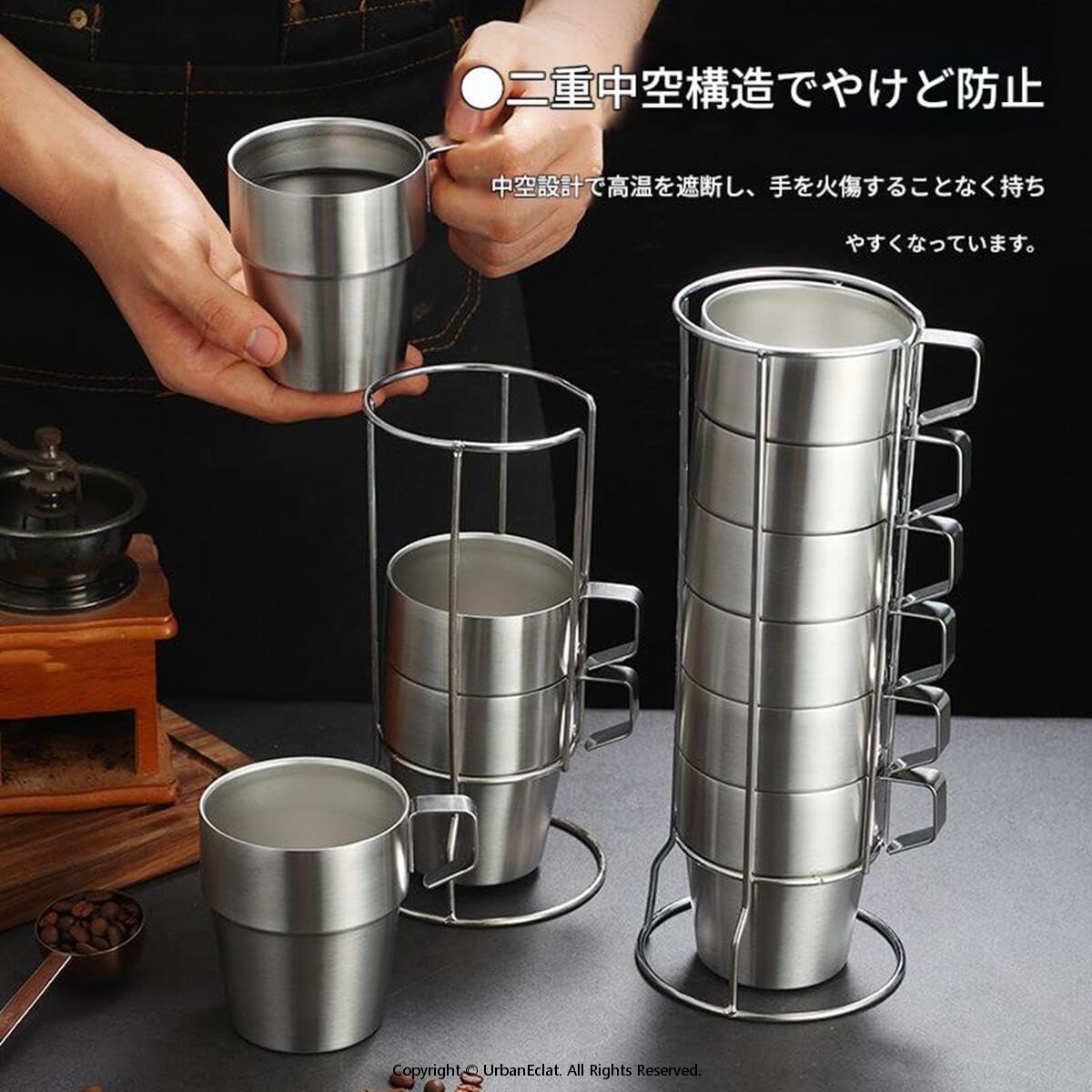 ステンレス鋼優勝杯 名入れ可 4個/6個入 300mL コーヒーマグカップ 納める照明ランプ付き添い人 304ステンレス鋼 二重社会システム 保温保冷 無意味さ断熱 今めかしい 持ちはこぶ 室外 難民キャンプ 麦酒 アウトドア ファ