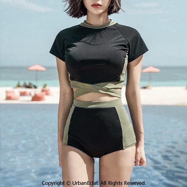 水着 半袖 夏 プール シ 秋 かわいい 韓国 冬 おしゃれ サーフィン レディース 春 海 ハイウエスト ファッション スポーツ 女性