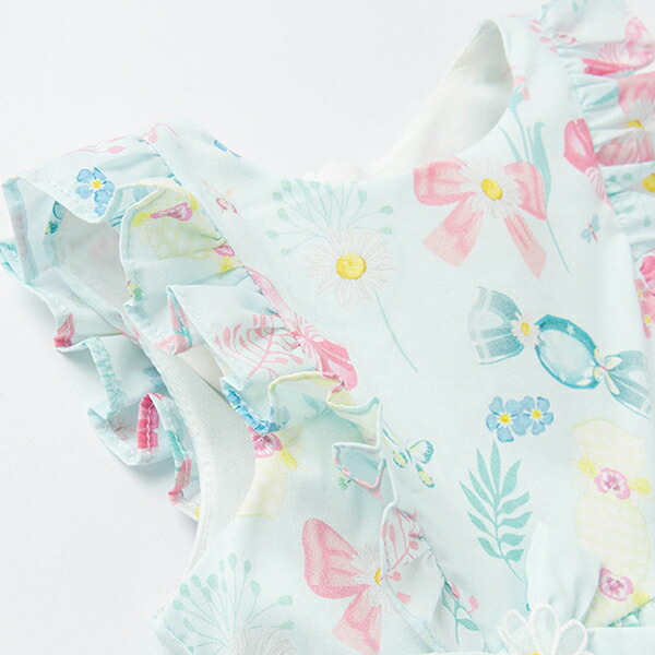 楽天市場 子供服 ワンピース 女の子 ガーリー リボン 花 蝶々 キャンディー ウエストマーク キラキラ お出かけ 学校 幼稚園 春 夏 70 80 90 100 110 1 130 Cm Dbs167 Dave Bella デイブ ベラ アーバン ミニ スタイル