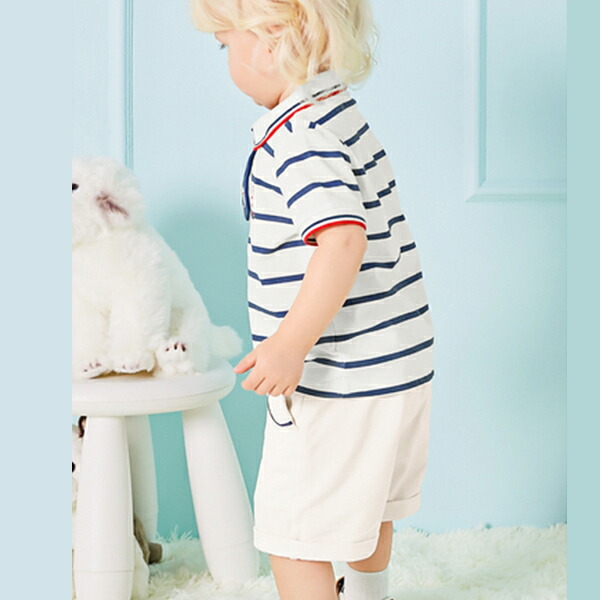 お気にいる 男の子 半袖 キッズ セットアップ 子供服 ポロシャツ Tシャツ 鹿の子 短パン 無地 ボーダー フォーマル 結婚式 記念 撮影会 保育園 幼稚園 通園 通学 カジュアル 春 夏 70 80 90 100 110 1 130 Cm Db