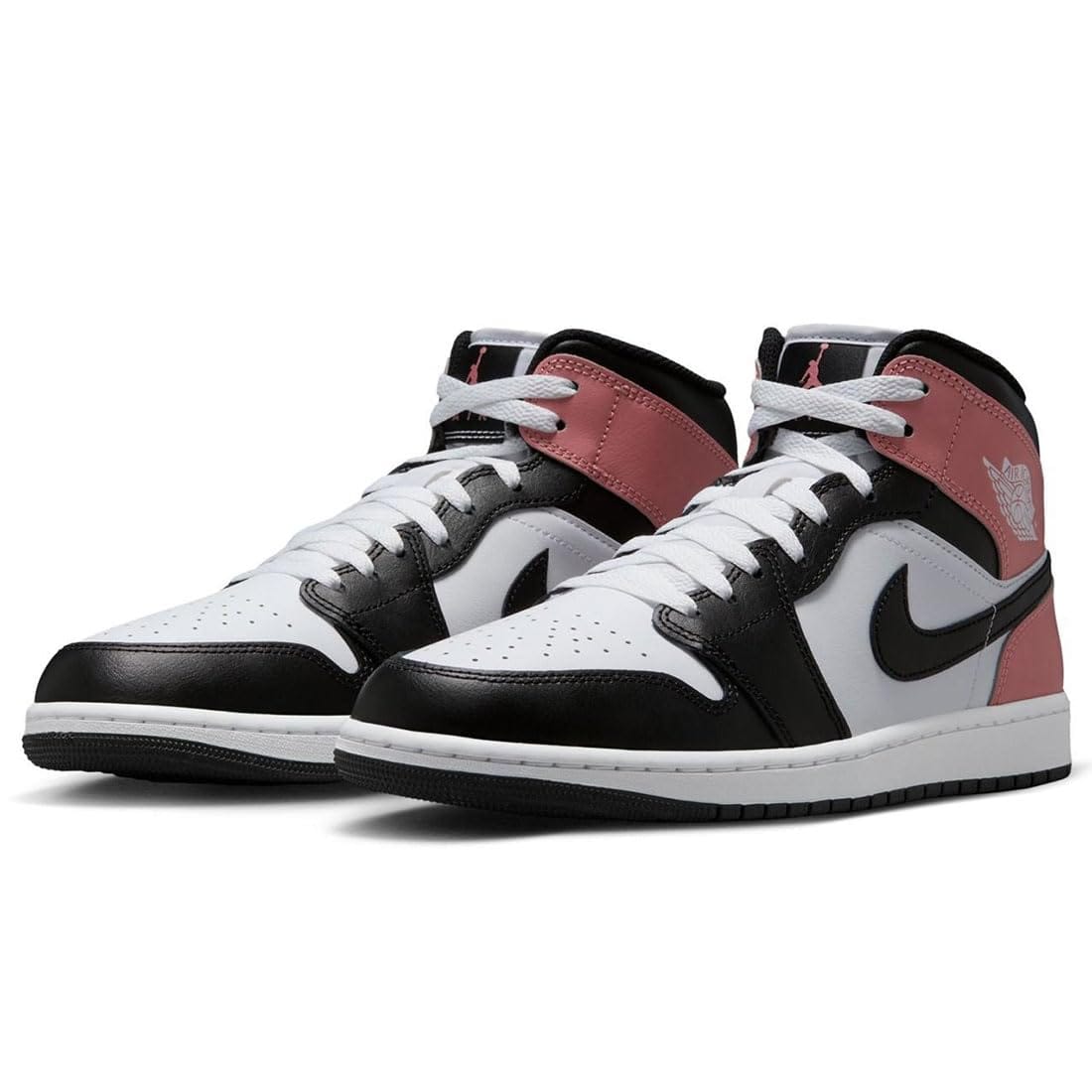 [ナイキ] エア ジョーダン 1 ミッド AIR JORDAN 1 MID ホワイト/ブラック/ピンク DQ8426-100
